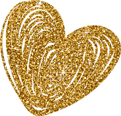 Glittered Heart Illustration